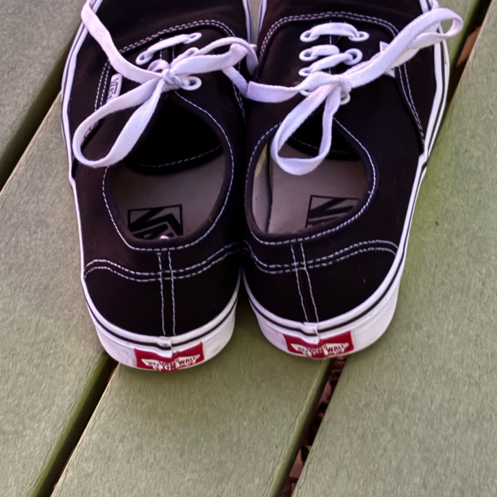 Vans Black and White Canvas Shoes